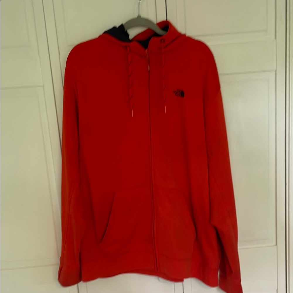The North Face Red Zip Front Hoodie
